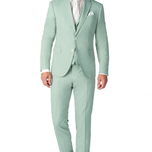 Costume 3 piéces en Laine Premium Vert Menthe